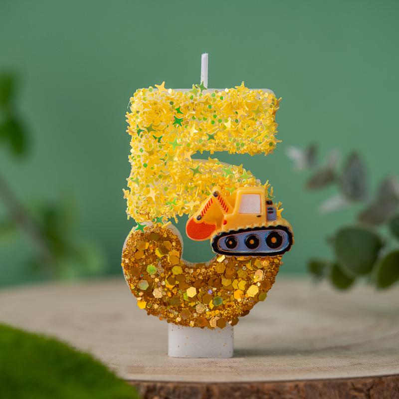 Creative Excavator Birthday Candles - Perfect for Cakes and Parties