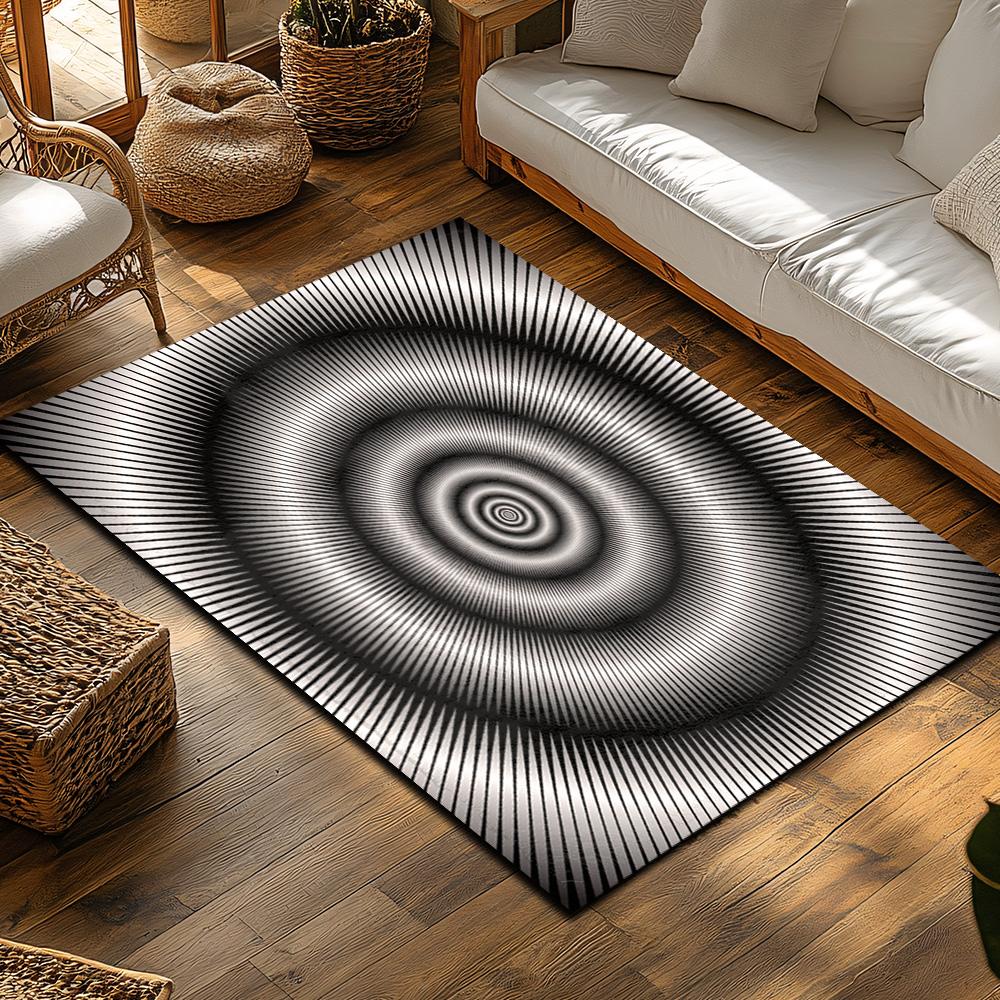 Tuniu Geometric Modern Abstract Eye Floor Carpet Rug Mat Non-Slip Home Decor