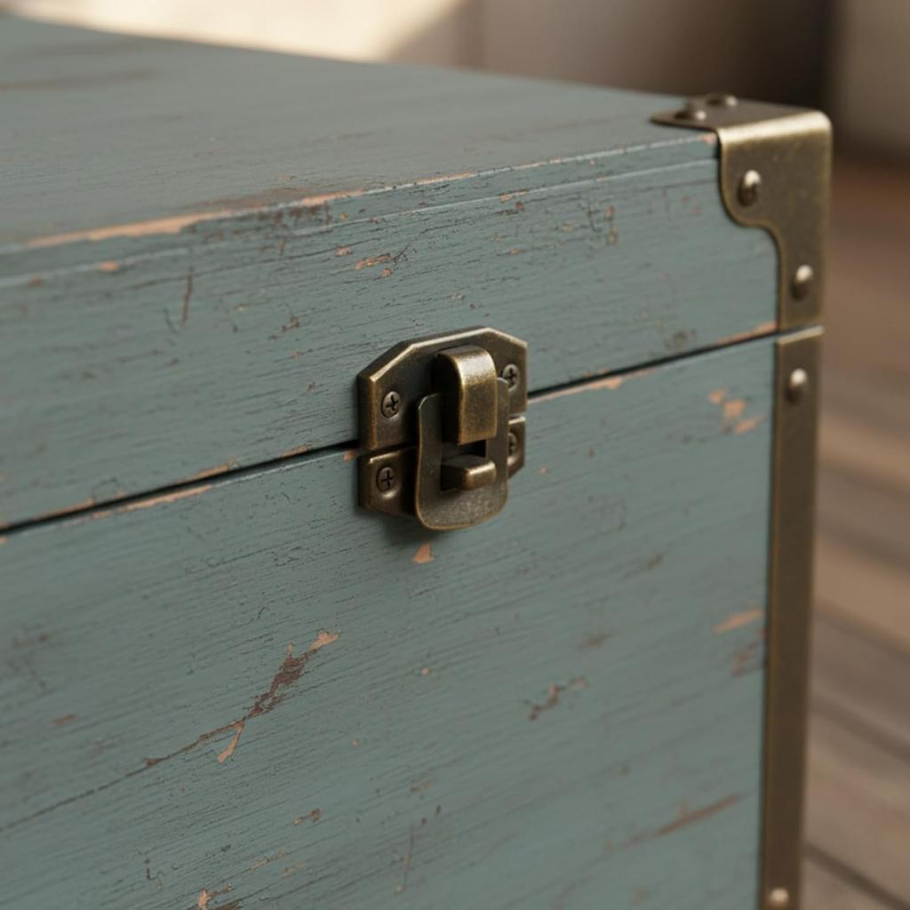 Small Hinges for Wooden Box, 6 PCS Antique Bronze Wooden Boxes Hinges and Latches with Matching Screws Kit Jewelry Box Hardware, Small Latches