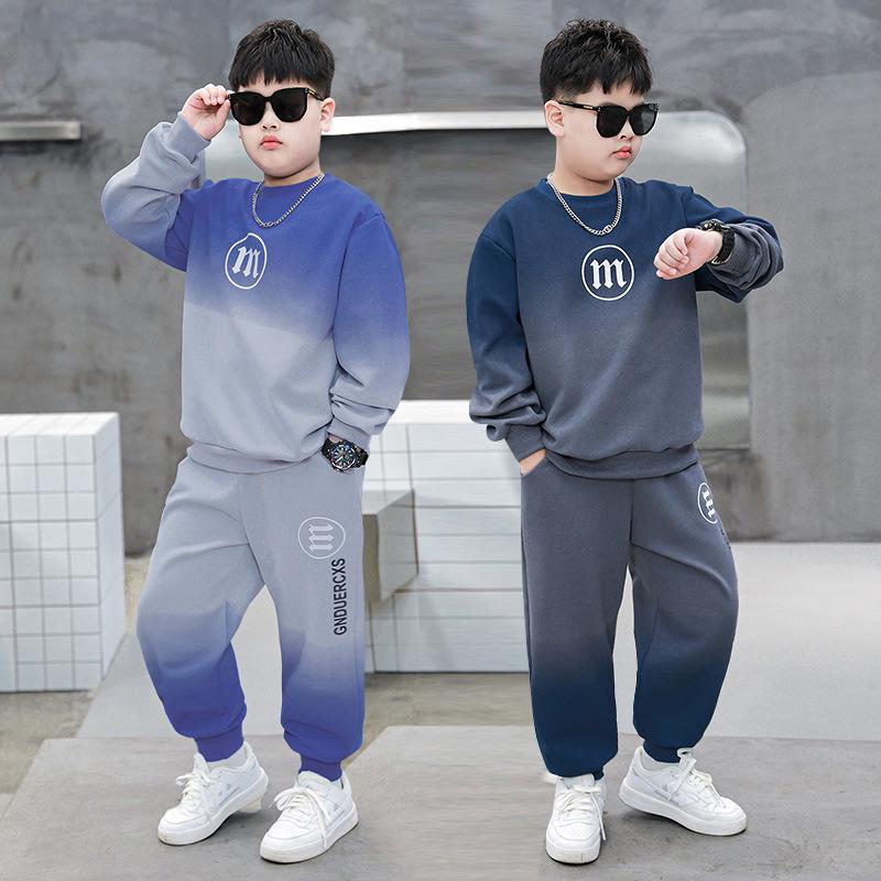 Herbst-Baumwoll-Kapuzenpullover & Sportswear Set für Jungen in Übergröße 2024 - Extra lockere Passform, Schönes zweiteiliges Set