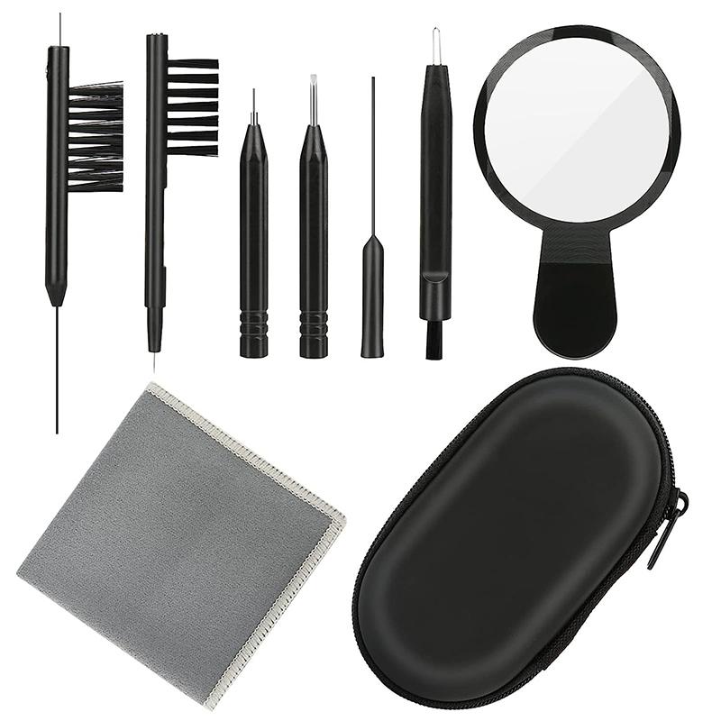 1 Set Hearing Aid Cleaning Tool Hearing Aids Cleaning Kit Brush Vent Cleaner Cleaning Wire With Magnet And Wax Loop Cleaning Set