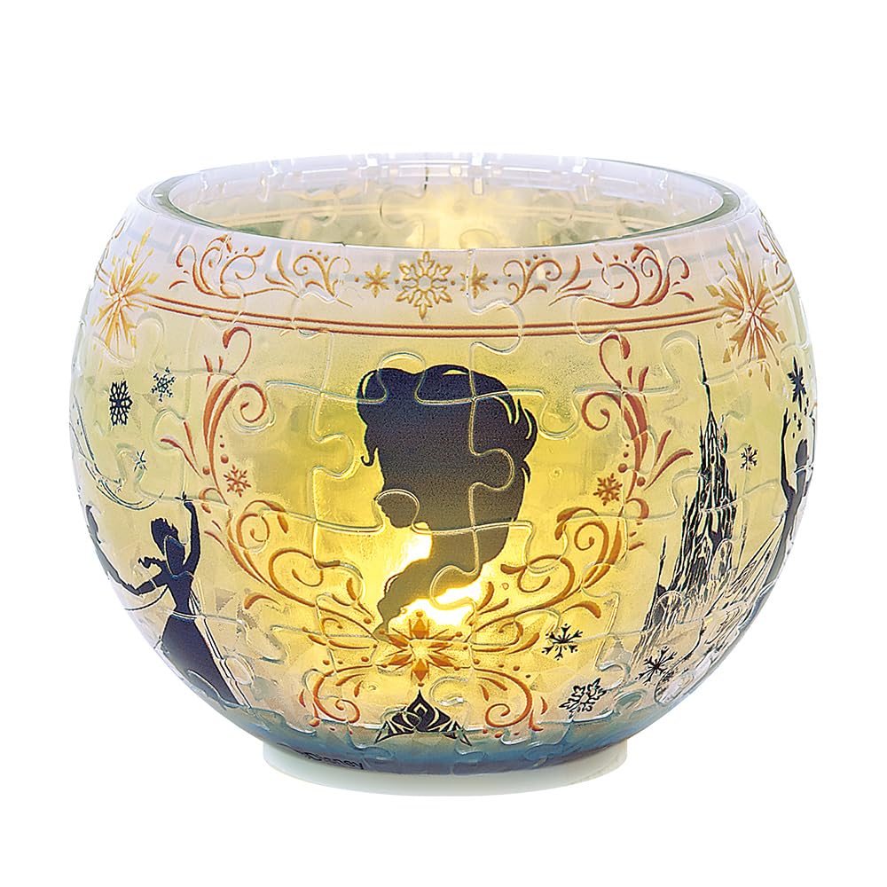 Yanoman 80-Piece Jigsaw Puzzle, Disney Aurora Glasses, Anna & Elsa (10x14.7cm), 2201-69, with Piece Request Postcard and LED Stand