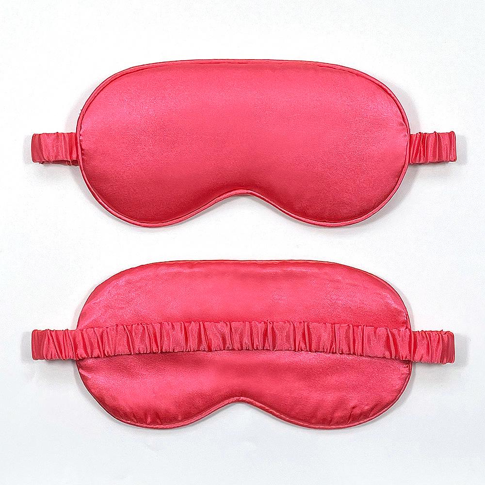 Double-Sided Imitation Silk Sleep Eye Mask with Printed Logo & Elastic Band - Breathable & Light-Blocking