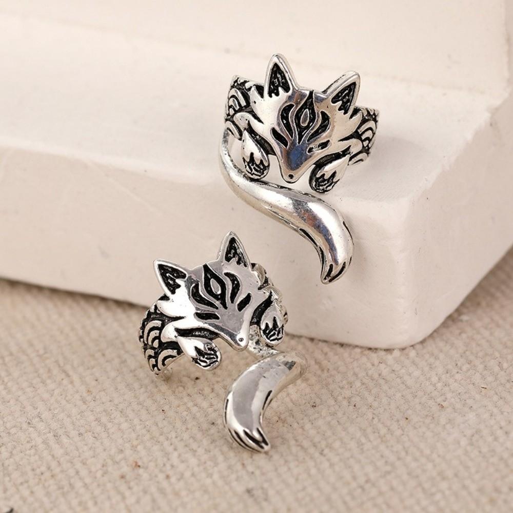 Zinc Zinc Alloy Cat Ear Clip Ear Hook Ear Cuff Creative Animal Earrings  Party