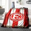 Name Custom Fortuna Düsseldorf Print Flannel Blanket High Quality Warm Comfortable Cover for All Seasons Perfect for Gifts Home Decor