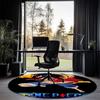 One Piece Printed Round Rug Carpet Chair Rug Area Rug Entryway Doormats,for Office Chair Living Room Bedroom Kitchen Room.