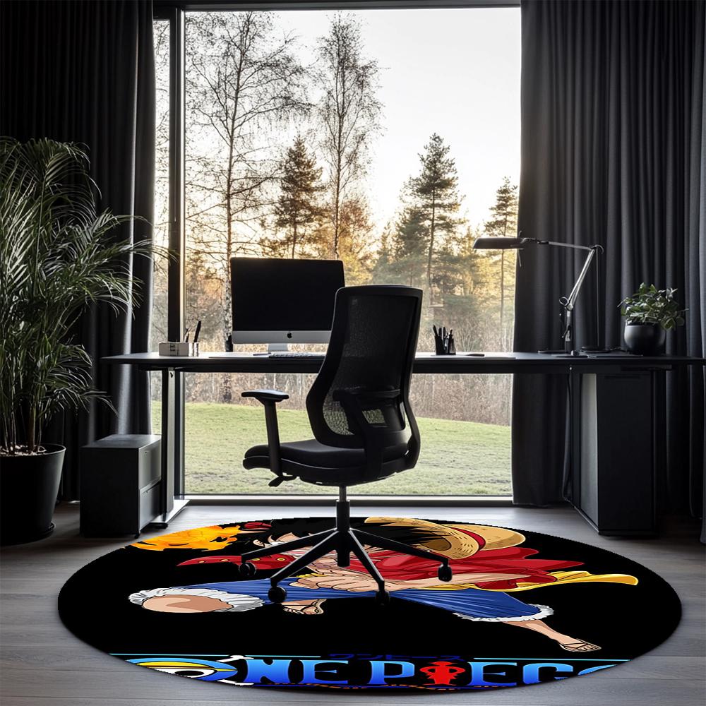 One Piece Printed Round Rug Carpet Chair Rug Area Rug Entryway Doormats,for Office Chair Living Room Bedroom Kitchen Room.
