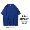 280 Grams Heavy T-shirt  9.9oz High Qualtity Oversized for Men Short Sleeve Tee Cotton Solid Color Trend Leisure