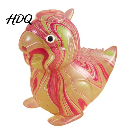 Kids Stress Relief Toy Dinosaur Squeeze Slow-Rising TPR Fidget for Flowing Pattern Cute Soft Decompression Gadget Students Adults Pinching Sensory