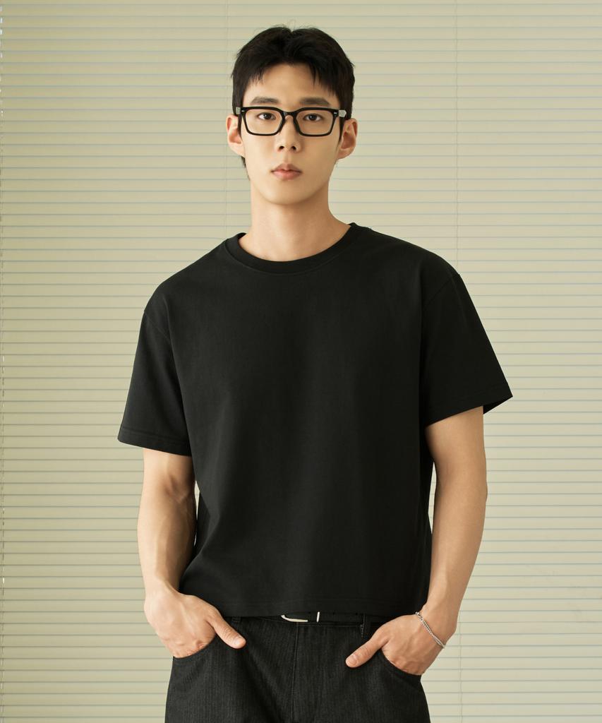 HYOJI 26 Ss Crop Short Sleeve T-Shirt (Round/U-Neck) (Type B)