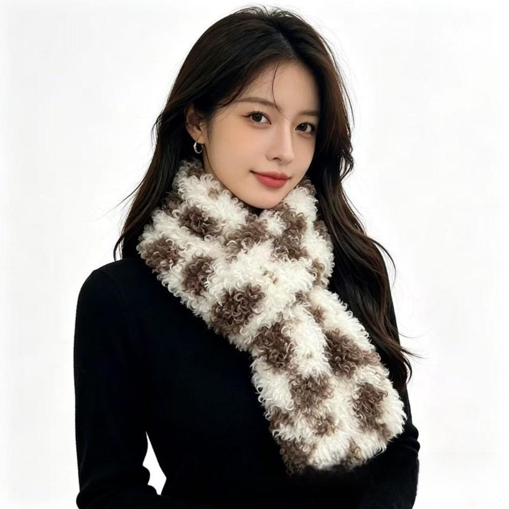 Long Strip Plush Long Scarf Thick Fluffy Fluffy Winter Scarf Warm Neck Scarf Outfit Accessory