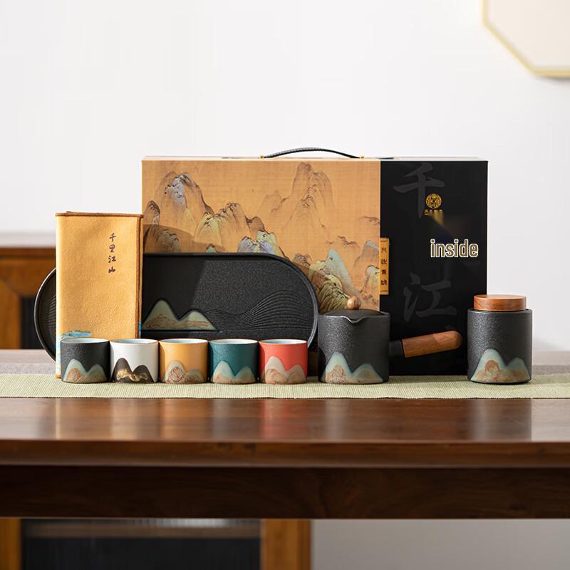 

Hand-painted Qianli River Ceramic Tea Set
