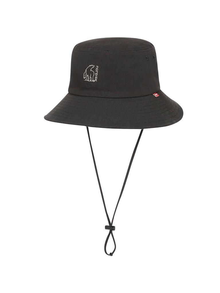 NORDISK [Signature] Polar Bear Logo Cotton Bucket Hat_Black