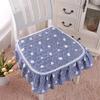Pastoral Style Dining Chair Cushion Restaurant Decor Chair Cushions Non-slip Seat Mat With Lace Home Chair Seat Cushions Soft