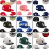 New baseball cap with a deep, hard crown, fully embroidered, closed front, white socks team flat-brimmed cap