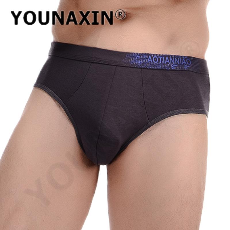 Men's Big Size Briefs Modal Breathable Teen Mid-Waist Bamboo Fiber Underwear Sexy Printed Underwear Solid Color Shorts L XL 2XL 3XL 4XL 5XL