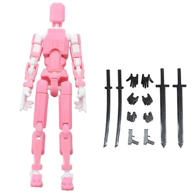 Assembly Completed T13 3D Action Figure Set Dummy Robo Titan 13 Action Figures 3D Printed Multi-Jointed Toy