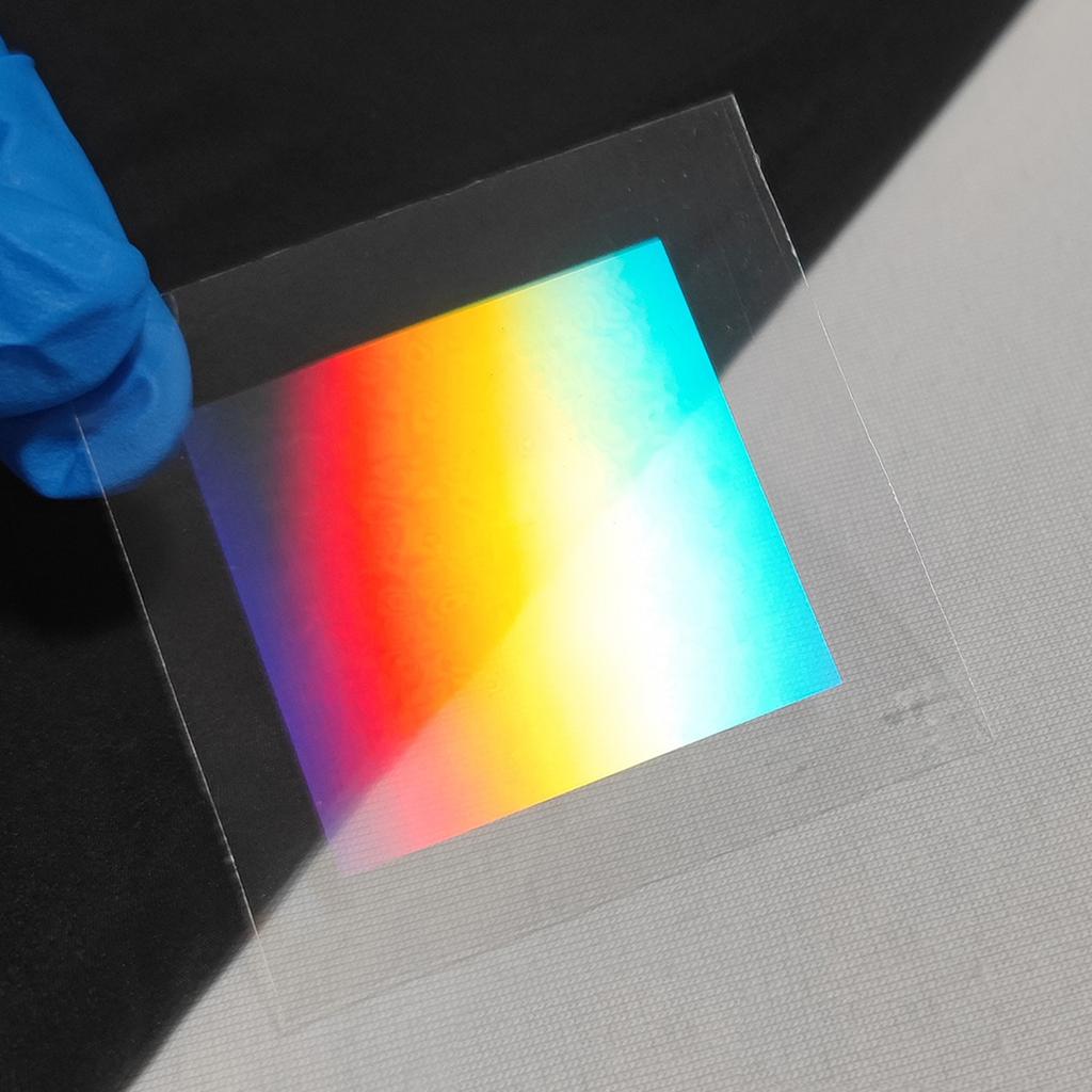 Starkes PET-Material Volumetrisches Transmissionsgitter Schlagfestes Beugungsgitterblech für den Langzeitgebrauch