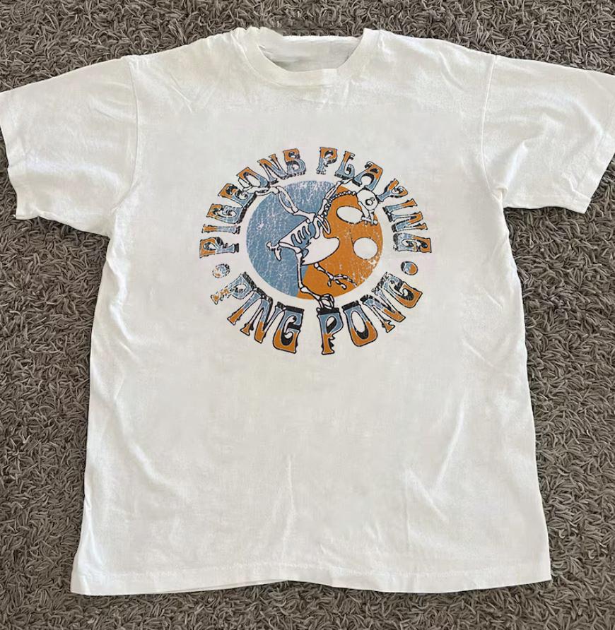 Pigeons Playing Ping Pong Tour Unisex T-Shirt Cotton For Men Women Unisex T-Shirt XL