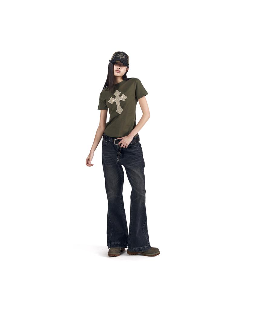 AAKAM Akm Cros2 Half Top (Khaki)