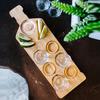 1PC Wooden Wine Glass Tray Wooden Storage Tray with Handle