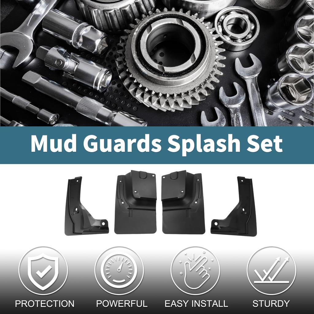 TUCKBOLD Front and Rear Mud Flaps with Mounting Accessories for Toyota Hiace 7-Seater (2005-2011)