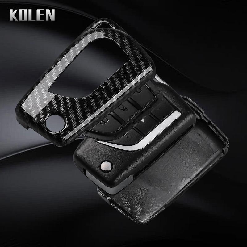 Abs Carbon Fiber Style Car Key Case Cover For Toyota Camry Rav4 Forturner Hilux Auris Corolla Avensis Verso Yaris Aygo Scion Tc