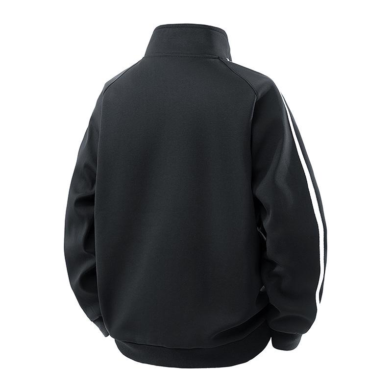Men's Casual American Style Stand Collar Jacket - Versatile, Loose-Fit Outerwear