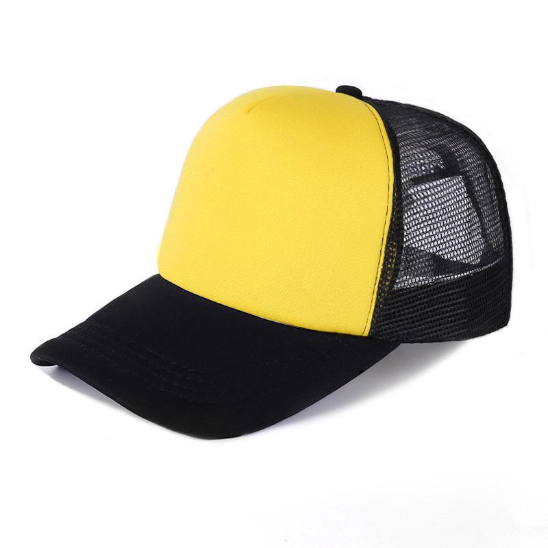 Casquette de baseball pour enfants avec protection solaire: Casquette en maille vierge avec broderie et impression du logo