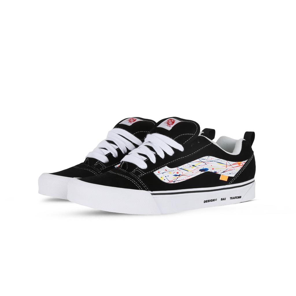 Vans Knu Skool Artist Coverage Abrasion Resistant Low top Skateboard Shoes Unisex Black White VN0009QC6BT1(Team368-)