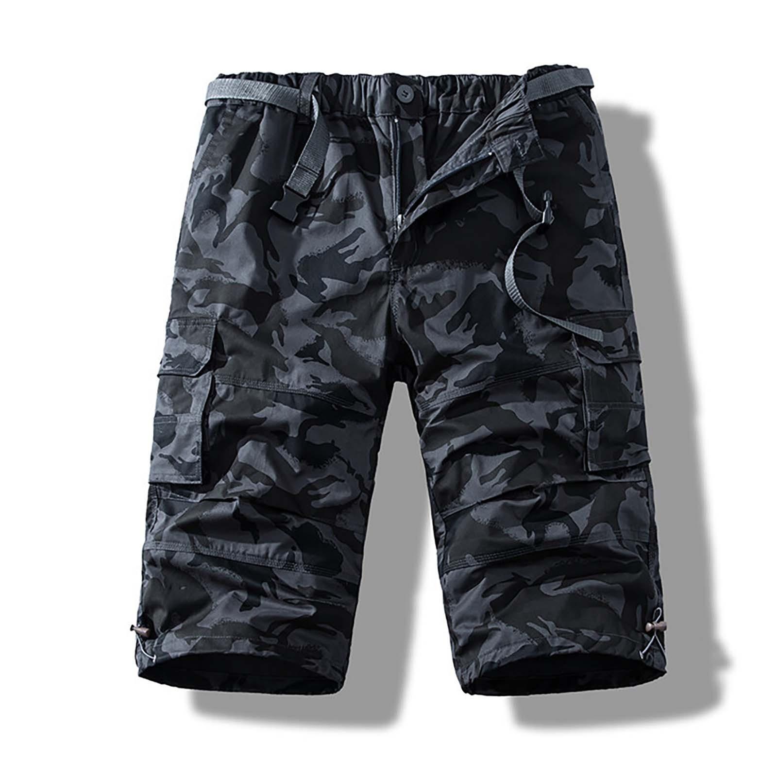 Summer Men s Casual Versatile Loose Straight Thin Fit Cotton Cropped Pants For Wearing Outside M