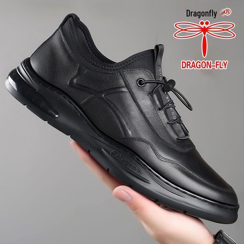 Dragonfly Men's Lightweight Air Cushion Leather Running Shoes