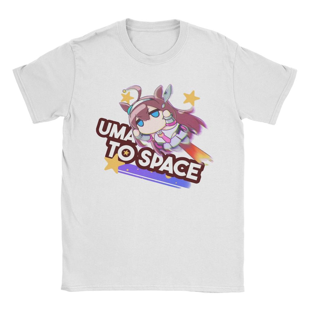 I Paused My Umamusume Career To Be Here Men T Shirt Tees Y2k Short Sleeve Round Collar Unisex T-Shirts Cotton Plus Size Clothes