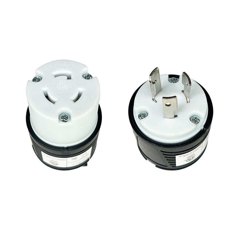 Amerikanischer Standard 20A L5-20PR Schwarz 3-Pin Abnehmbarer Stecker/Buchse