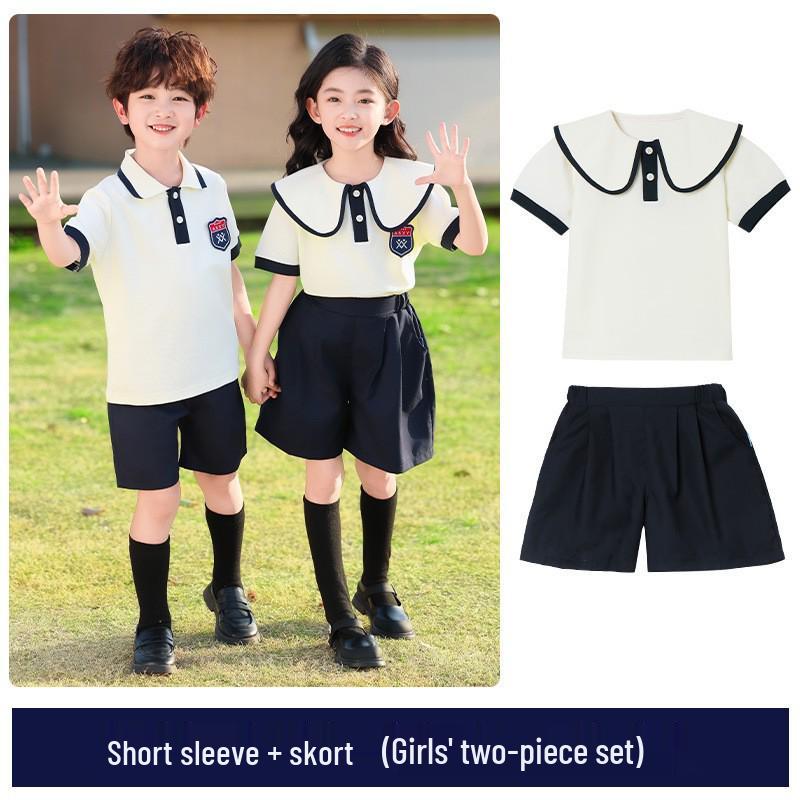 Conjunto de Uniforme Esportivo Infantil Azul Marinho: Conjunto de Três Peças Outono/Inverno para Jardim de Infância e Ensino Fundamental
