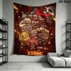 TBOI Horror Cartoon Wall Hanging Printed Fabric Blanket Decorative Tapestries for Bedroom Living Room Home Decor