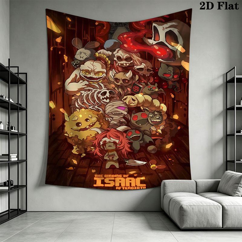 TBOI Horror Cartoon Wall Hanging Printed Fabric Blanket Decorative Tapestries for Bedroom Living Room Home Decor