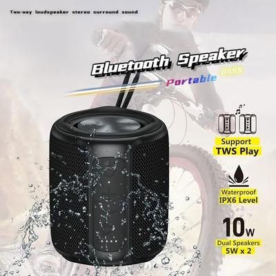 Açık Hava Bluetooth Subwoofer Yüksek Güçlü Kablosuz Hoparlör Bas Ses Mini Su Geçirmez Surround Stereo Bluetooth Ses