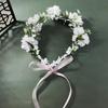 Floral Fabric Wreath Headband for Bridal & Beach Photography