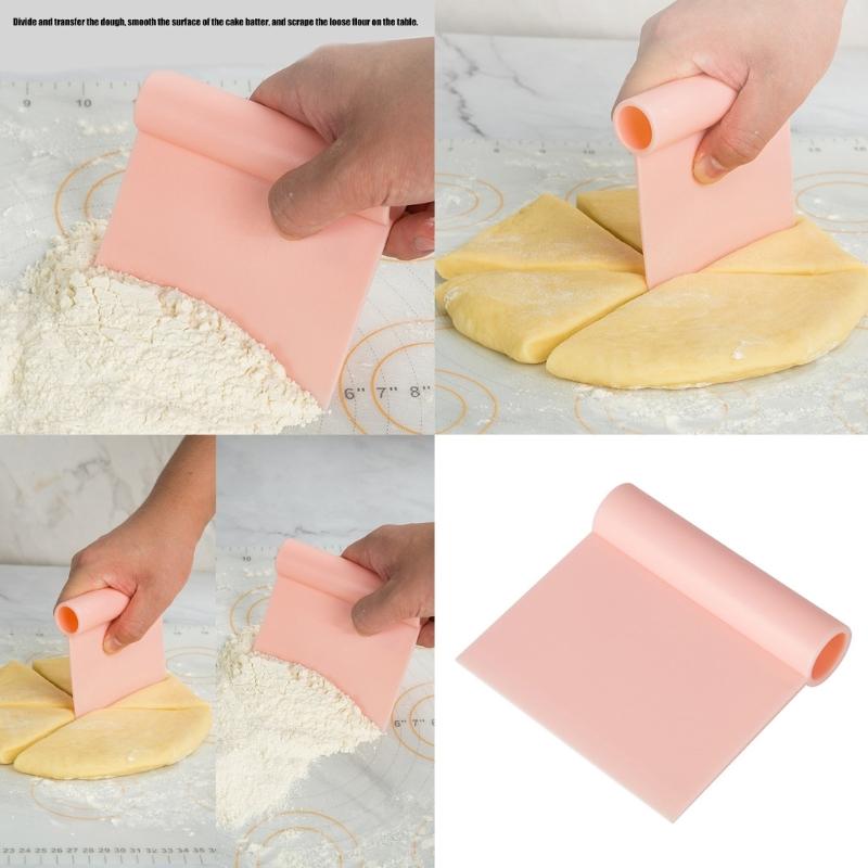 Assorted Color Plastic Pastry Scrapers Safe Edges Dishwasher Safe Colorful Kitchens Dough Tool For Home Cooking