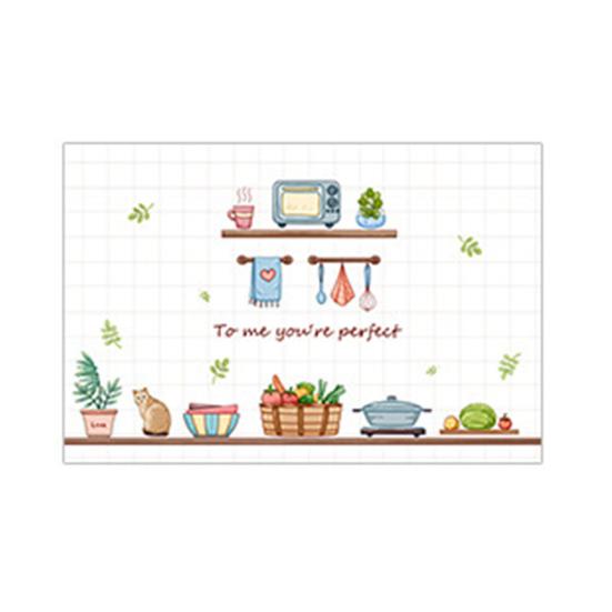Kitchen Wallpaper Self Adhesive Oil Proof Wall Sticker Waterproof Backsplash Wall Protector Film for Cupboard Kitchen