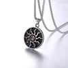 European and American New Stainless Steel Sun Blackened Necklace Pendant Style