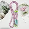 Adjustable Braided Mobile Phone Lanyard with Detachable Crossbody Strap and Shoulder Chain