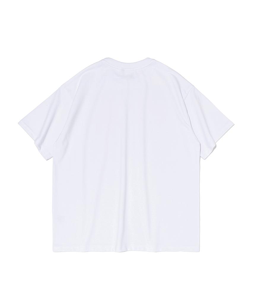 EMEIJIGEULAEM (Boxy Tee) Maggram Like Summer Short Sleeve T-Shirt (White)