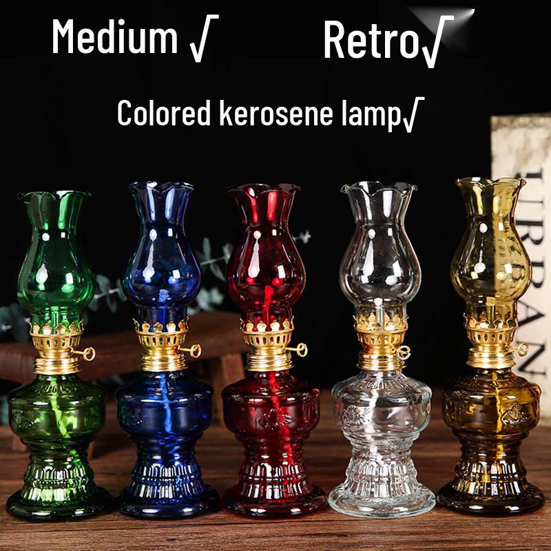 Retro Glass Kerosene Table Lamp