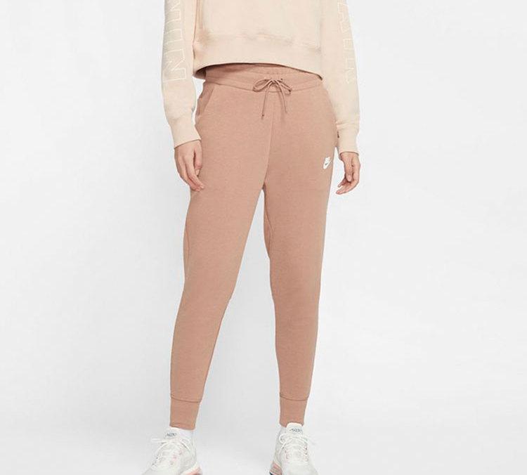 Nike Knitted Sweatpants Women's Desert Yellow Moderate Straight Fit Pants BV3473-283