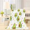 Cartoon Avocado Blanket Flannel Multi-Functional Towel Quilt Four Seasons Air Conditioner Blanket Lunch Break Shawl Fleece Blanket