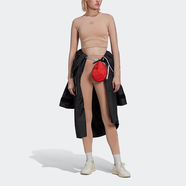 Adidas x Stella Mccartney Crop Top Women's Gray Pearl Powder HD9060