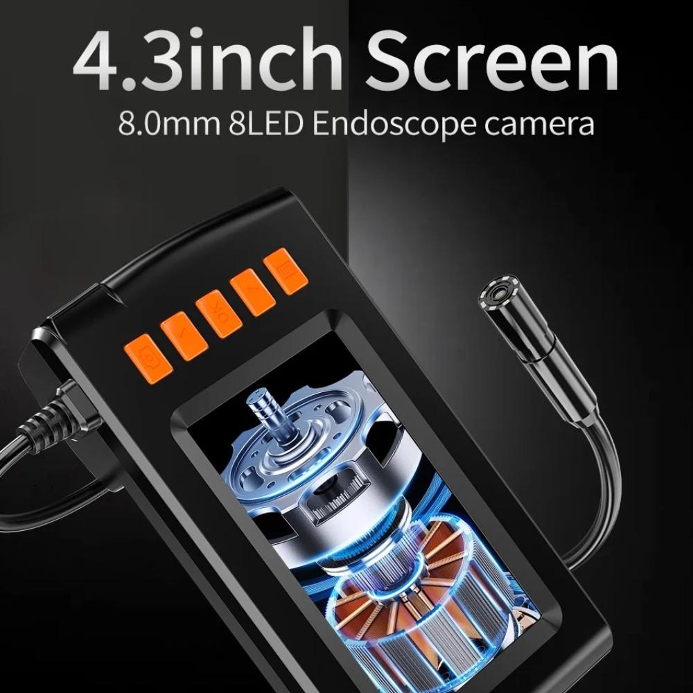 Handheld Single/dual Lens Endoscopic Camera 4.3-inch Large Screen IPS Industrial Inspection Camera IP67 Waterproof Snake Camera