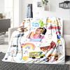 Custom Name Ms. Rachel Theme Printed Blanket - Perfect for Couch, Bed, Travel & Outdoor Use | Machine Washable, Cozy & Durable.